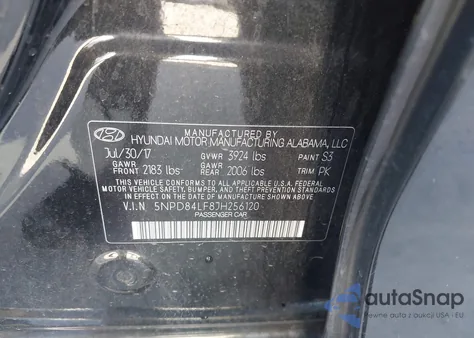 2018 Hyundai Elantra Sel from USA, damaged, VIN 5NPD84LF8JH256120